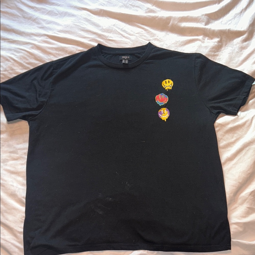 Forever 21 Men's Black Crew Neck Tee
